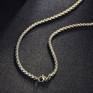 FANCIME Yellow/White Gold Plated 925 Solid Sterling Silver Polished Big Beveled Edge Men's